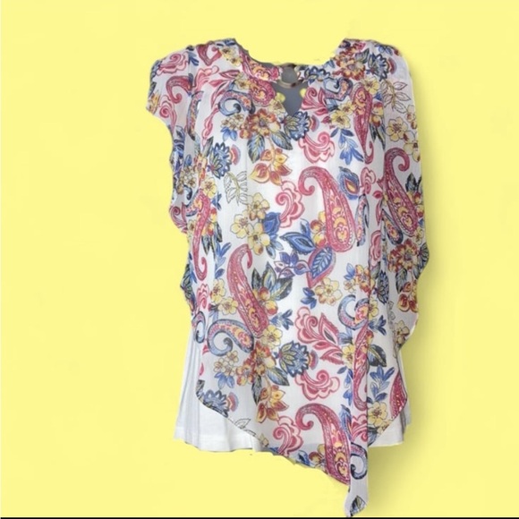 NWT Apt.9 Bandana asymmetrical Top M - Picture 1 of 13